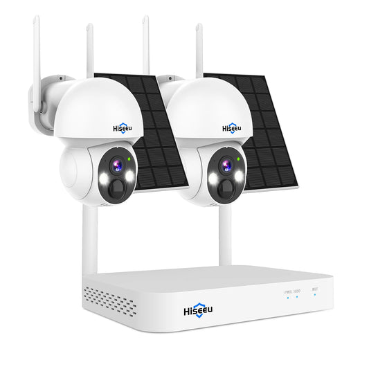 4MP Wifi PTZ Solar IP Camera Security System Kit Night Vision Human Detection P2P Two-Way Audio 10CH NVR CCTV Camera Set