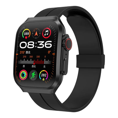 Smart Watch 1.96" Full Touch for Android and Iphone, Smartwatches with Fitness Tracker,100+ Sports Modes Smart Watches for Men Women Black