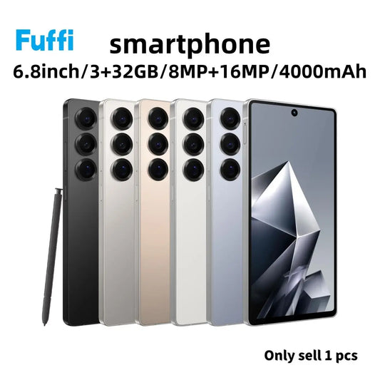 Fuffi-4G Network, Smartphone, 6.8-Inch HD Screen, 3GB RAM + 32GB ROM, Stylus Included, 8MP + 16MP HD Cameras, 4000Mah Battery, GPS, Dual SIM Dual Standby, Android 12.0, Metal Frame