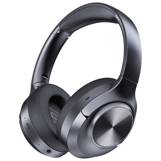 Hybrid Active Noise Cancelling Headphones -56Db with App Control, 6 EQ Modes, 100Hrs Bluetooth Headphones, Bass Boosted by 95%, Transparency/Game Mode, BT 6.0 over Ear Headphones for Office PC