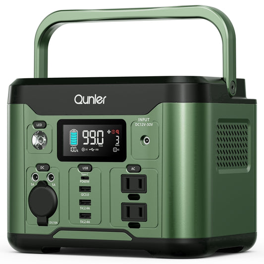 300W 296Wh Portable Power Station, Pure Sine Wave 120V AC Outlet, 60W USB-C PD Backup Power Supply for Camping & Emergency，Green