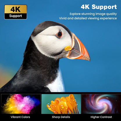 Mini Projector with Wifi and Bluetooth, Native 1080P Portable Projector 4K Supported, 15000 Lumens Movie Projector with Speaker, 50% Zoom, Keystone, Outdoor Projector for Home Theater, Camping