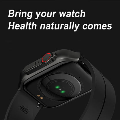 Smart Watch 1.96" Full Touch for Android and Iphone, Smartwatches with Fitness Tracker,100+ Sports Modes Smart Watches for Men Women Black